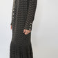 80s Design Rayon Pattern Dress Made in USA