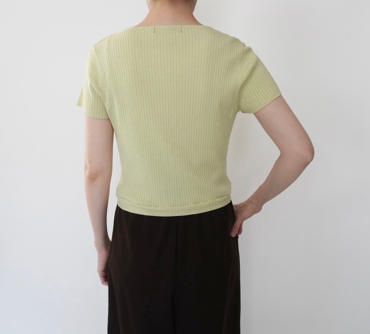 90s Silk Ribbed Top