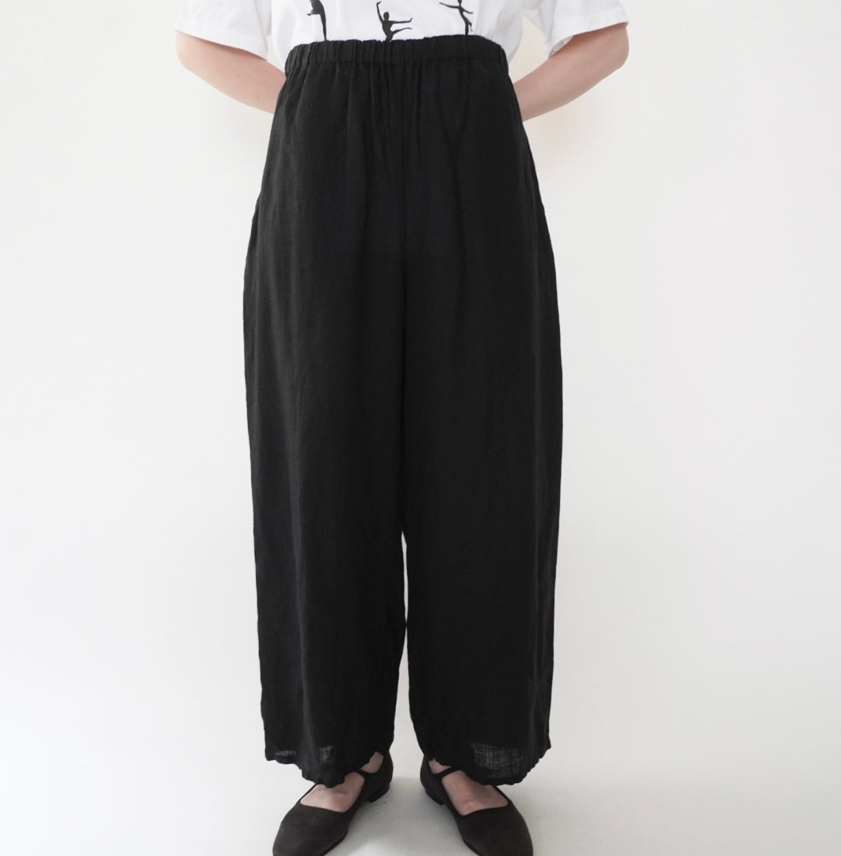 90s "FLAX"  Linen Wide Pants