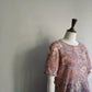 90s Lace Design Sheer Top