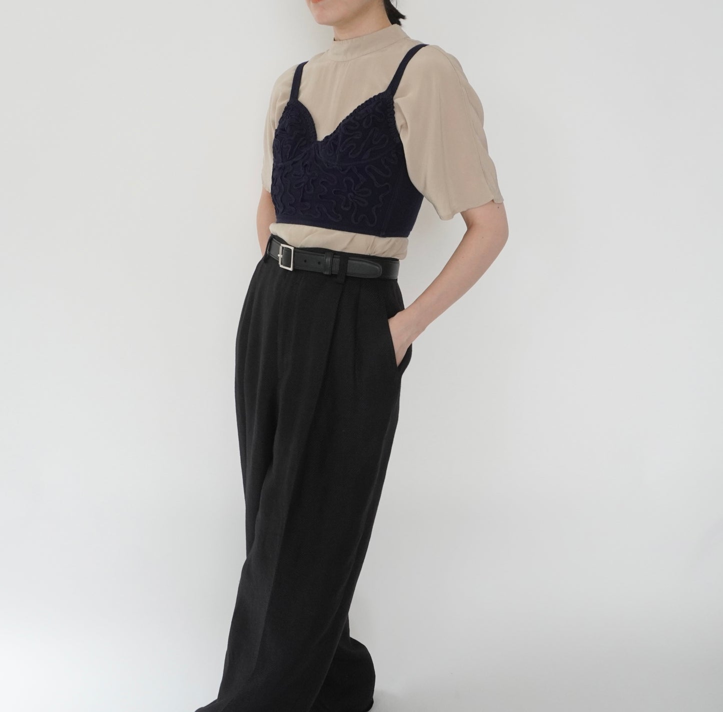 90s Embroidery Top Made in Italy