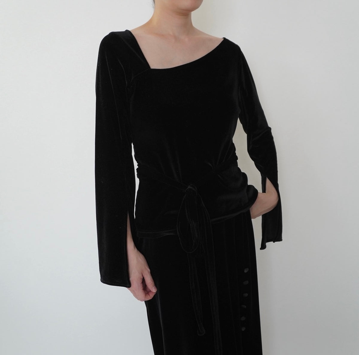 90s Velour Top Made in France