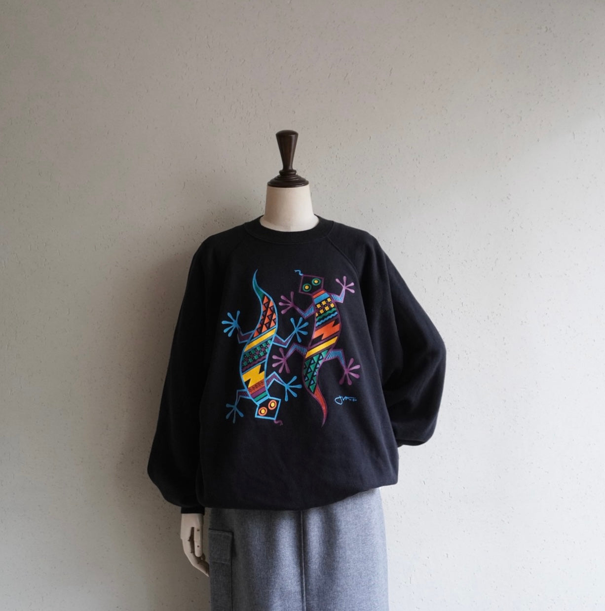 80s Printed Sweater Made in USA