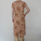 90s Printed Sheer  Maxi Dress