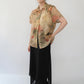 80s Printed Sheer Shirt Made in USA