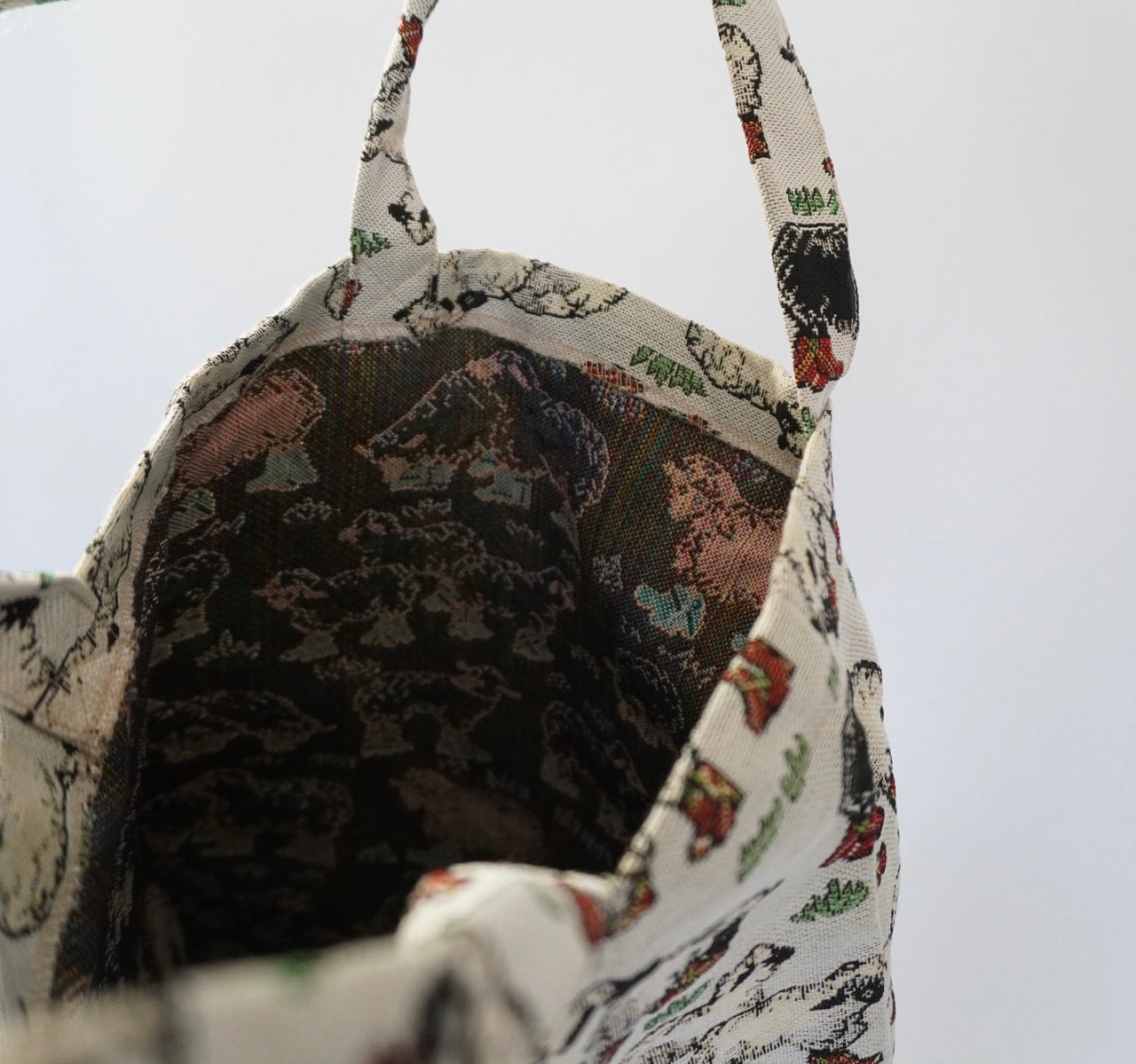 90s Sheep Pattern Tote Bag