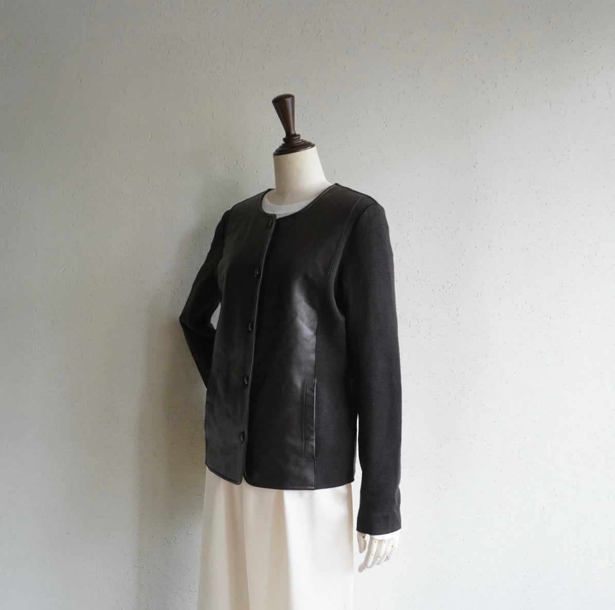90s Faux Leather Top,Cardigan