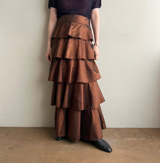 90s Silk Design Skirt Made in USA