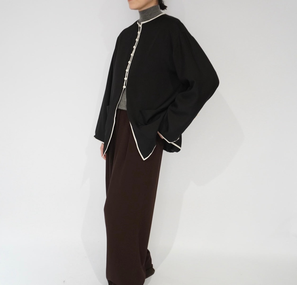 80s Design Silk Blouse,Jacket Made in USA