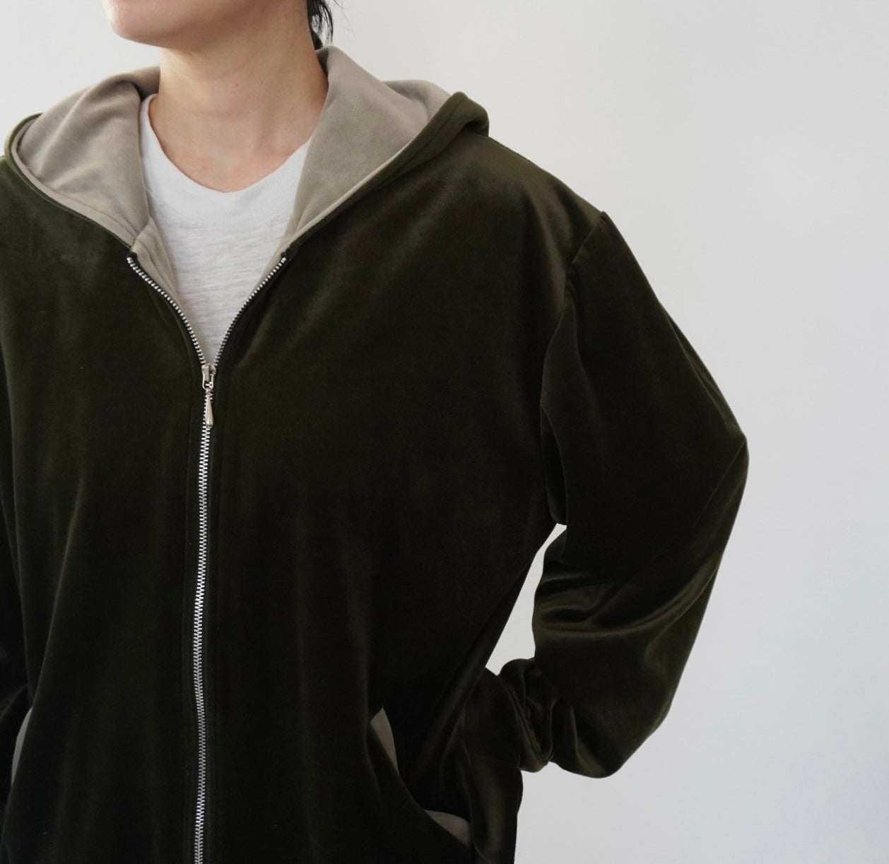 90s Hooded Velour Top
