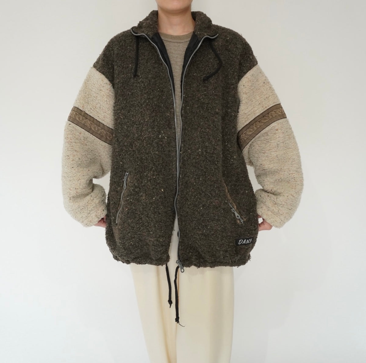 90s Design Fleece Jacket Made in Italy