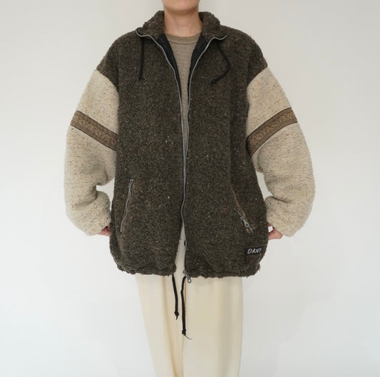 90s Design Fleece Jacket Made in Italy