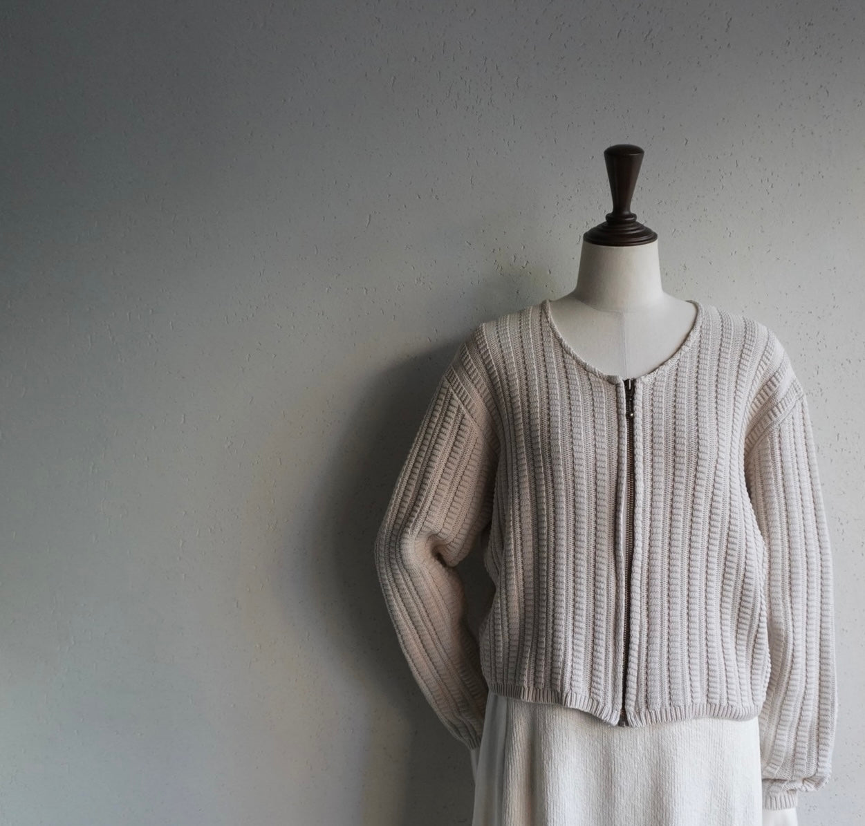 90s Zipped Cotton Top Made in Canada