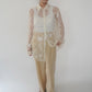 90s Embroidery Sheer Shirt