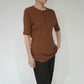 90s Zip Ribbed Top Made in USA