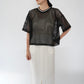 90s Black Mesh Top Made in USA