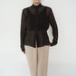 90s Brown Sheer Blouse