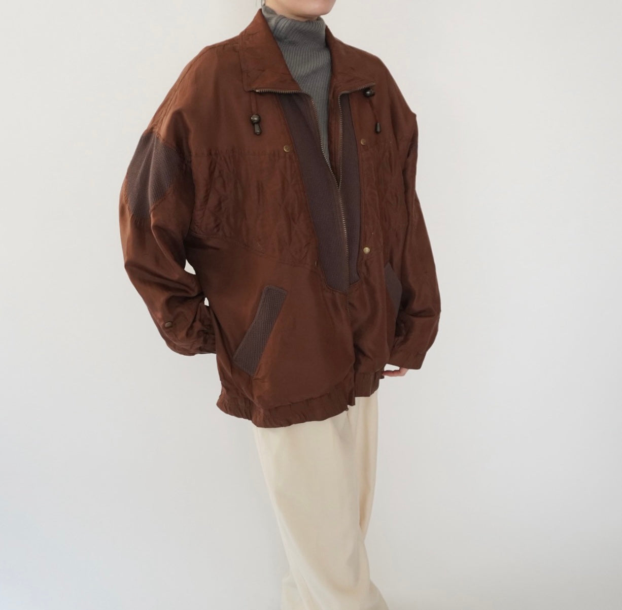 90s Silk Design Light Jacket