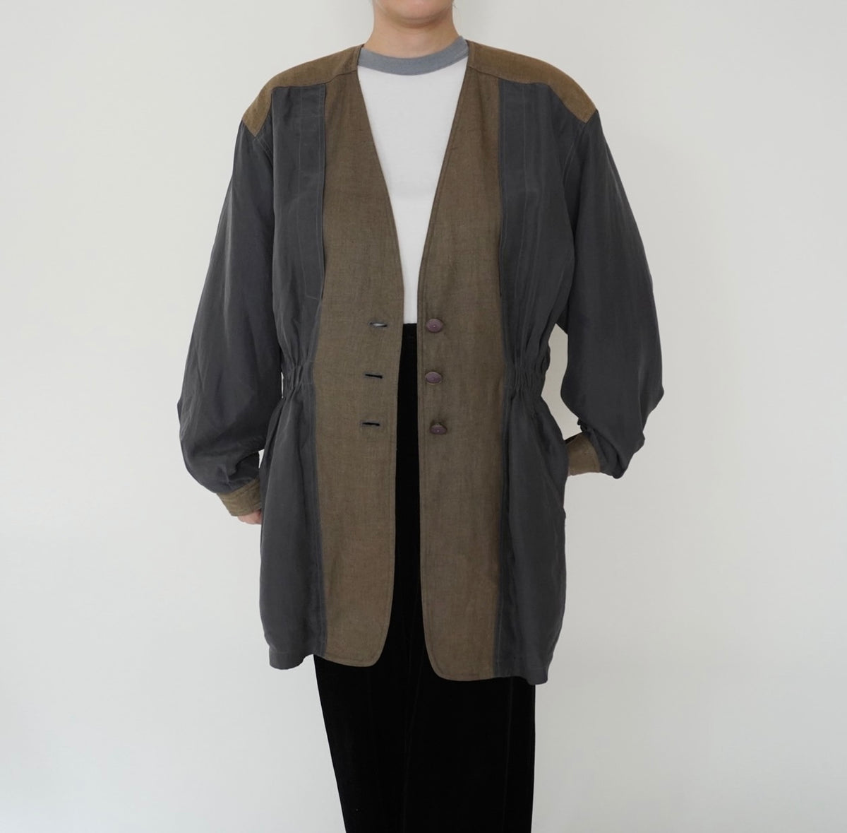 90s EURO Silk Linen Jacket