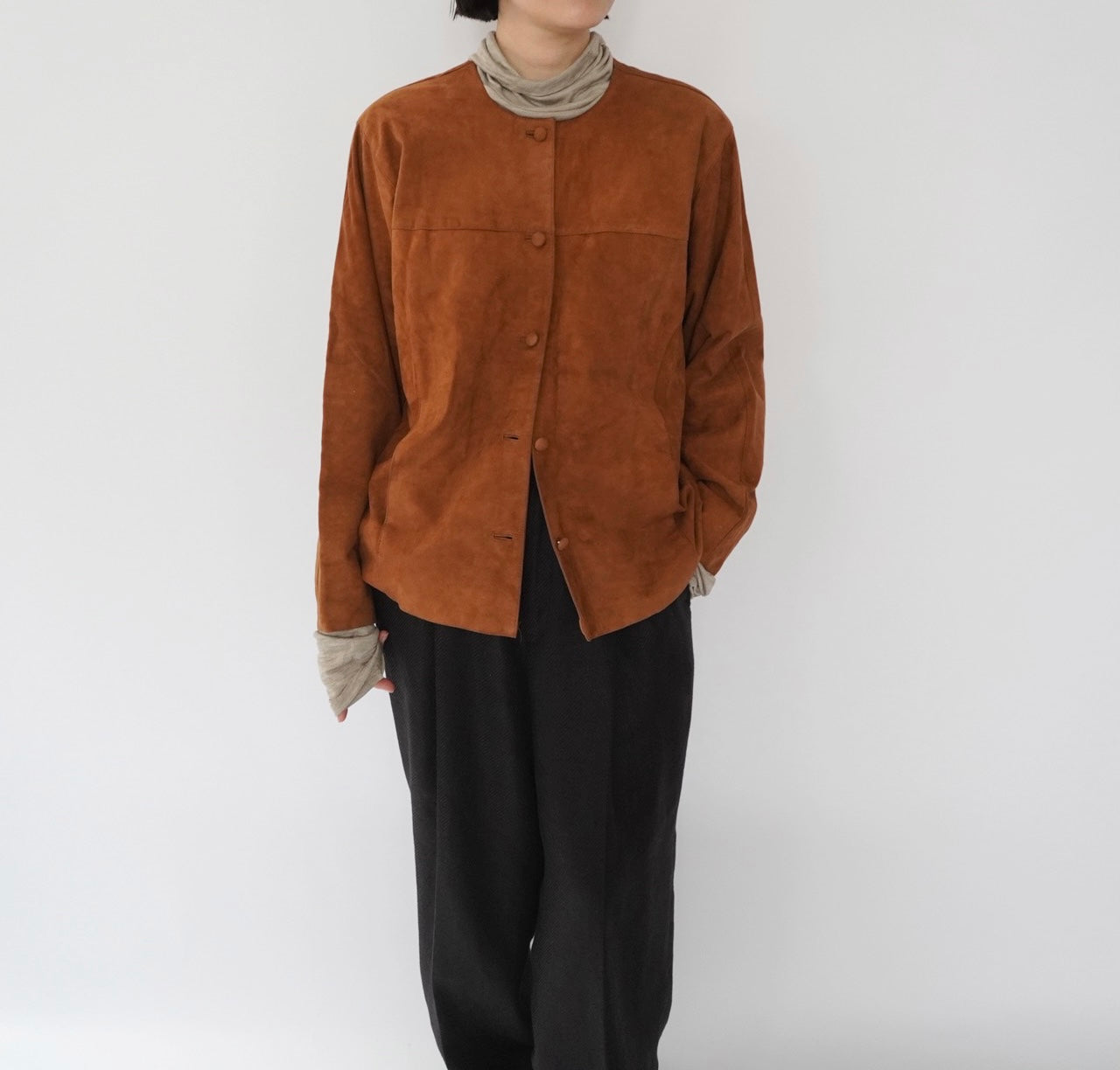 90s Suede Blouse, Jacket