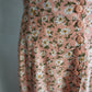 80s Floral Print Maxi Skirt Made in USA