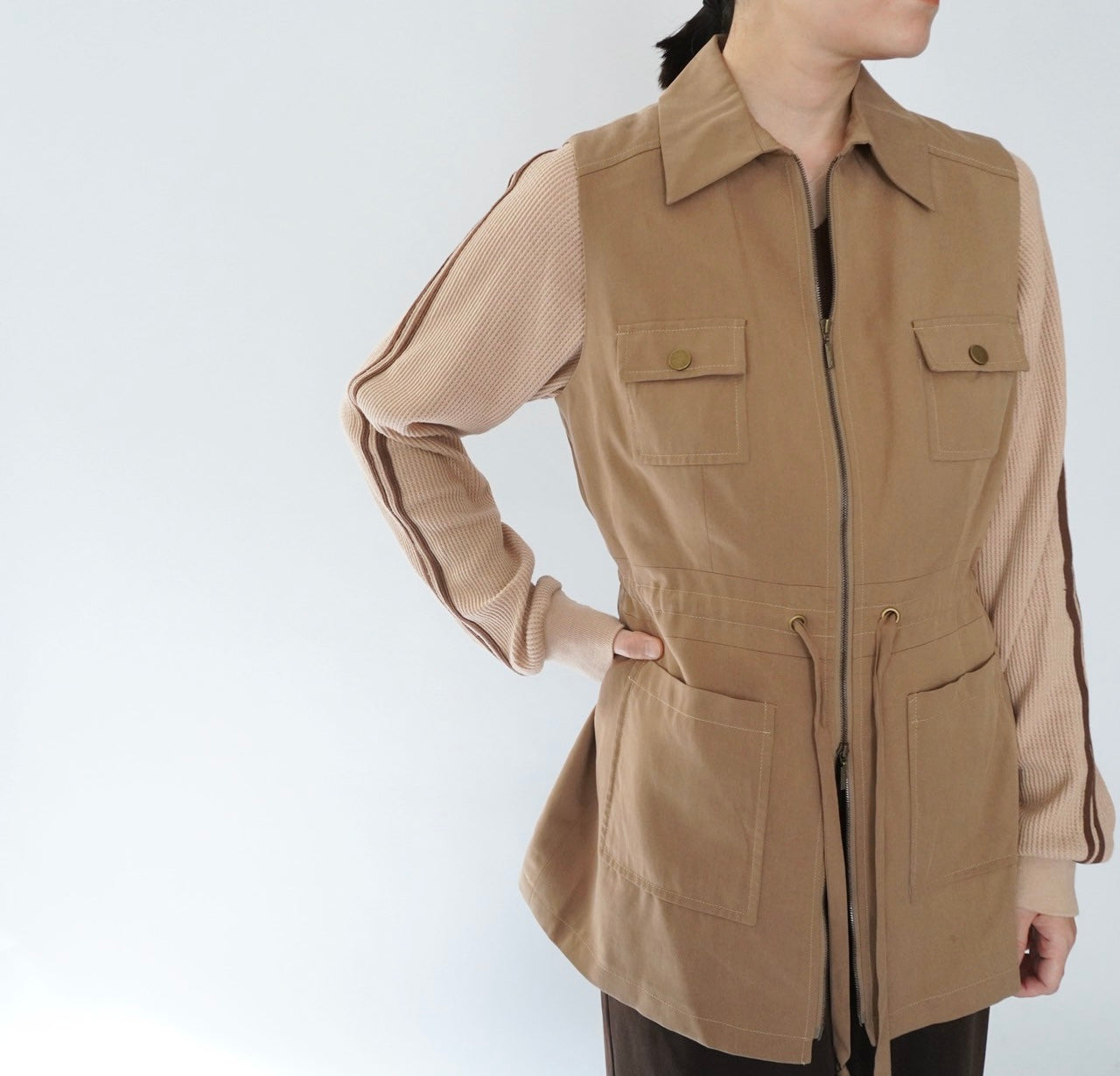 90s Design Zipped Vest