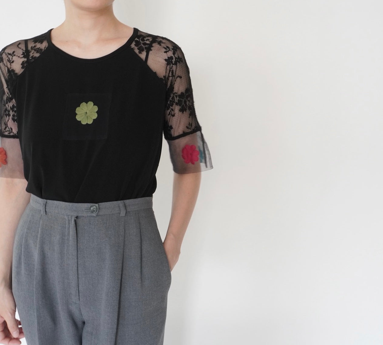 90s Lace Design Top