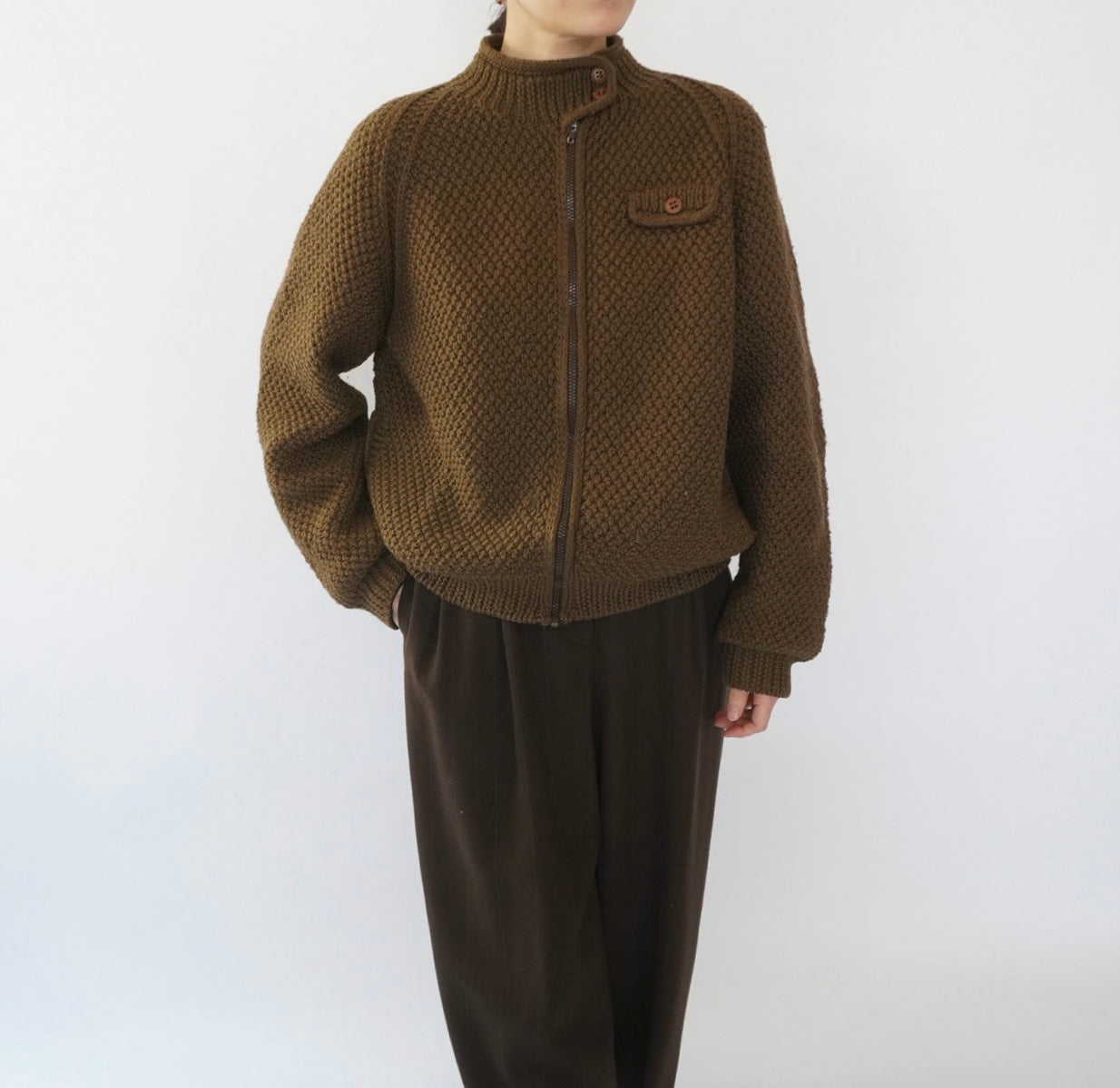 80s EURO Knit Jacket,Cardigan