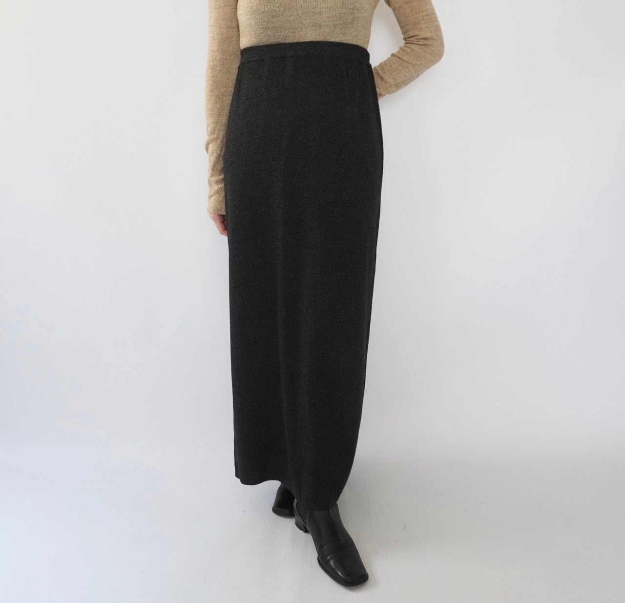 90s Gray Maxi Skirt