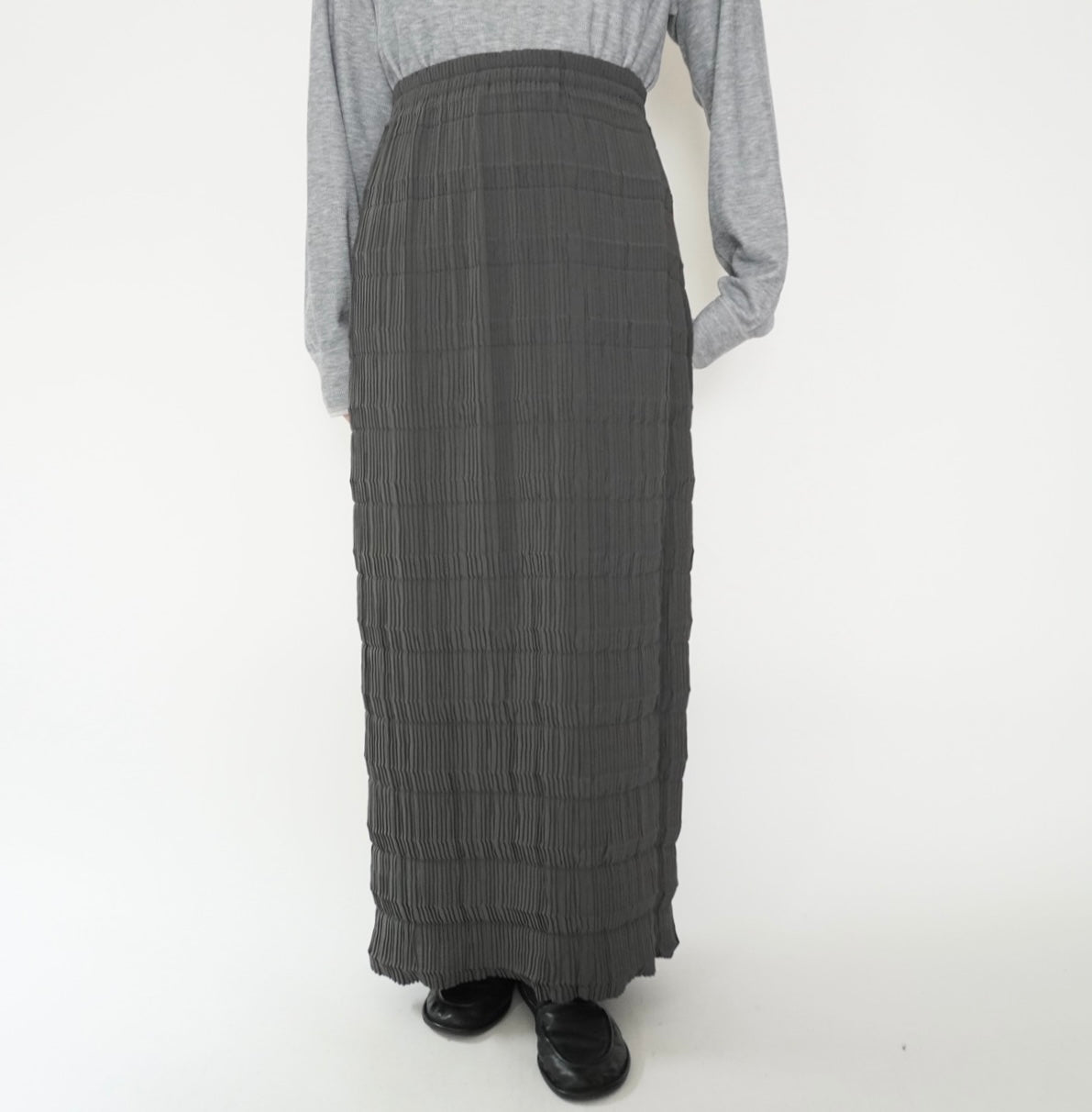 90s Pleated Maxi Skirt Made in USA