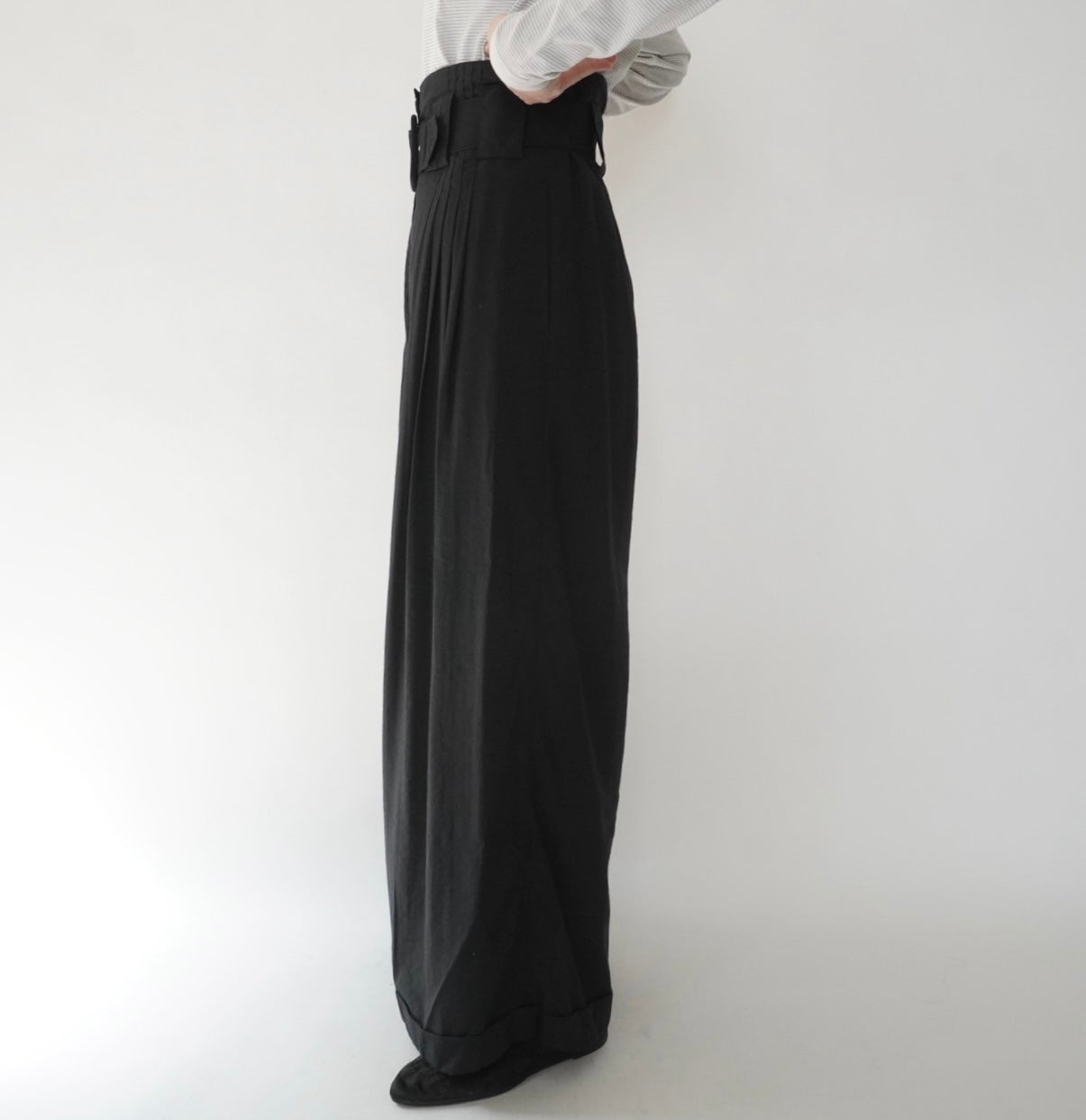 90s EURO Belted Wide Pants