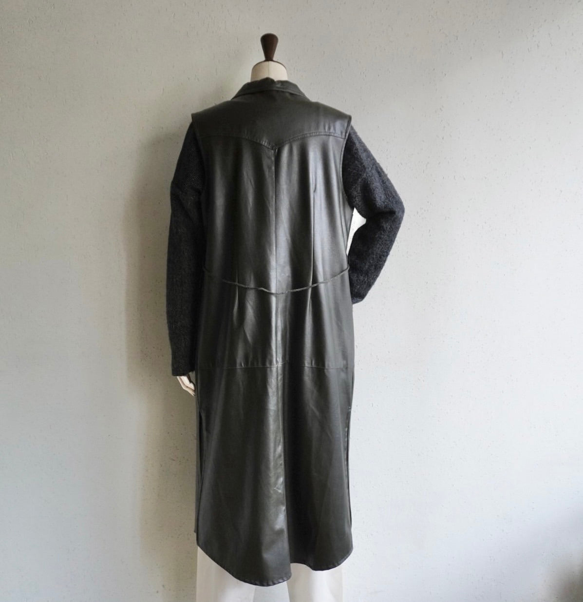 90s Faux Leather Dress Made in Italy