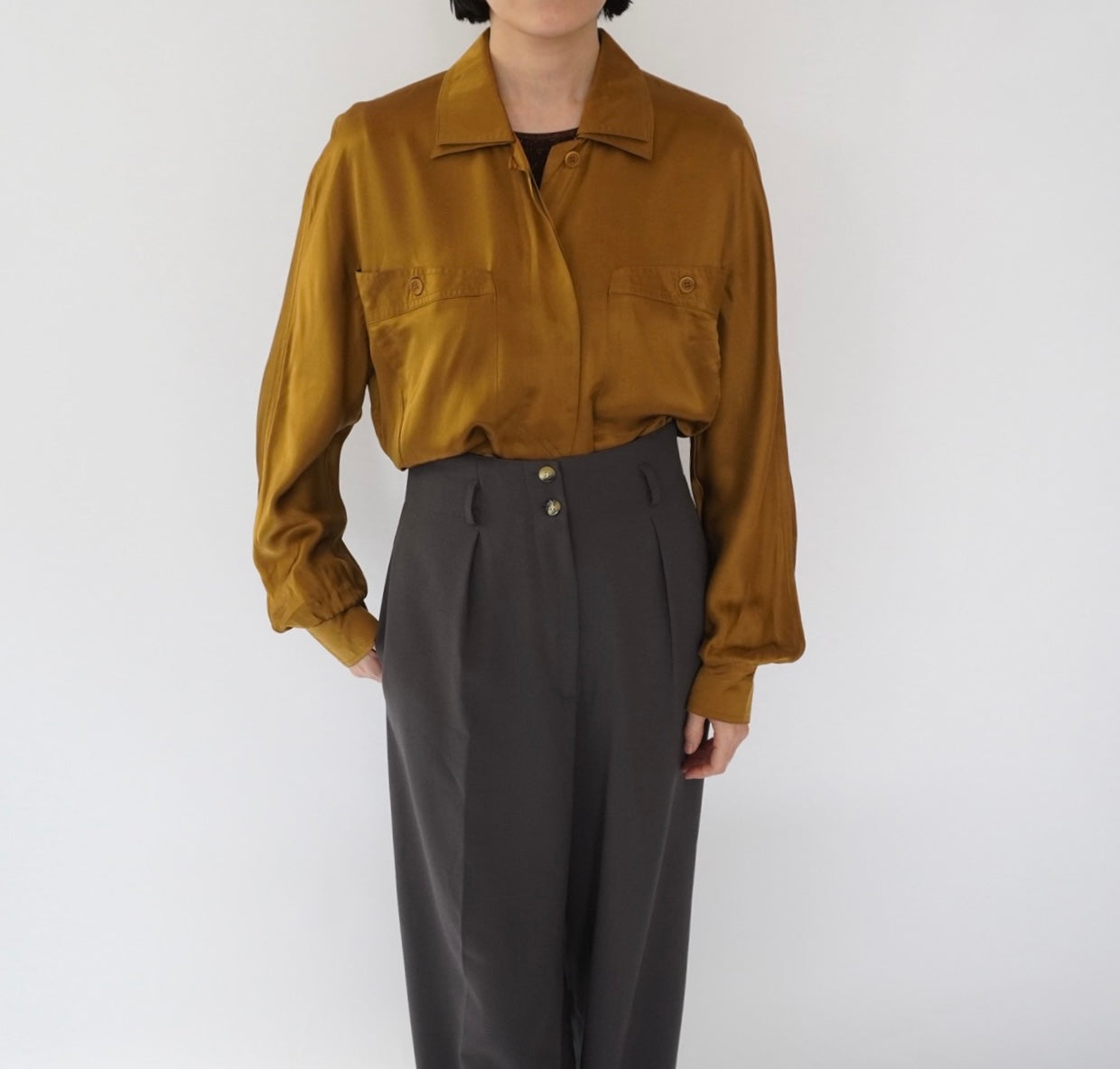 80s "ESCADA" Silk Shirt Made in Italy