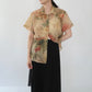 80s Printed Sheer Shirt Made in USA
