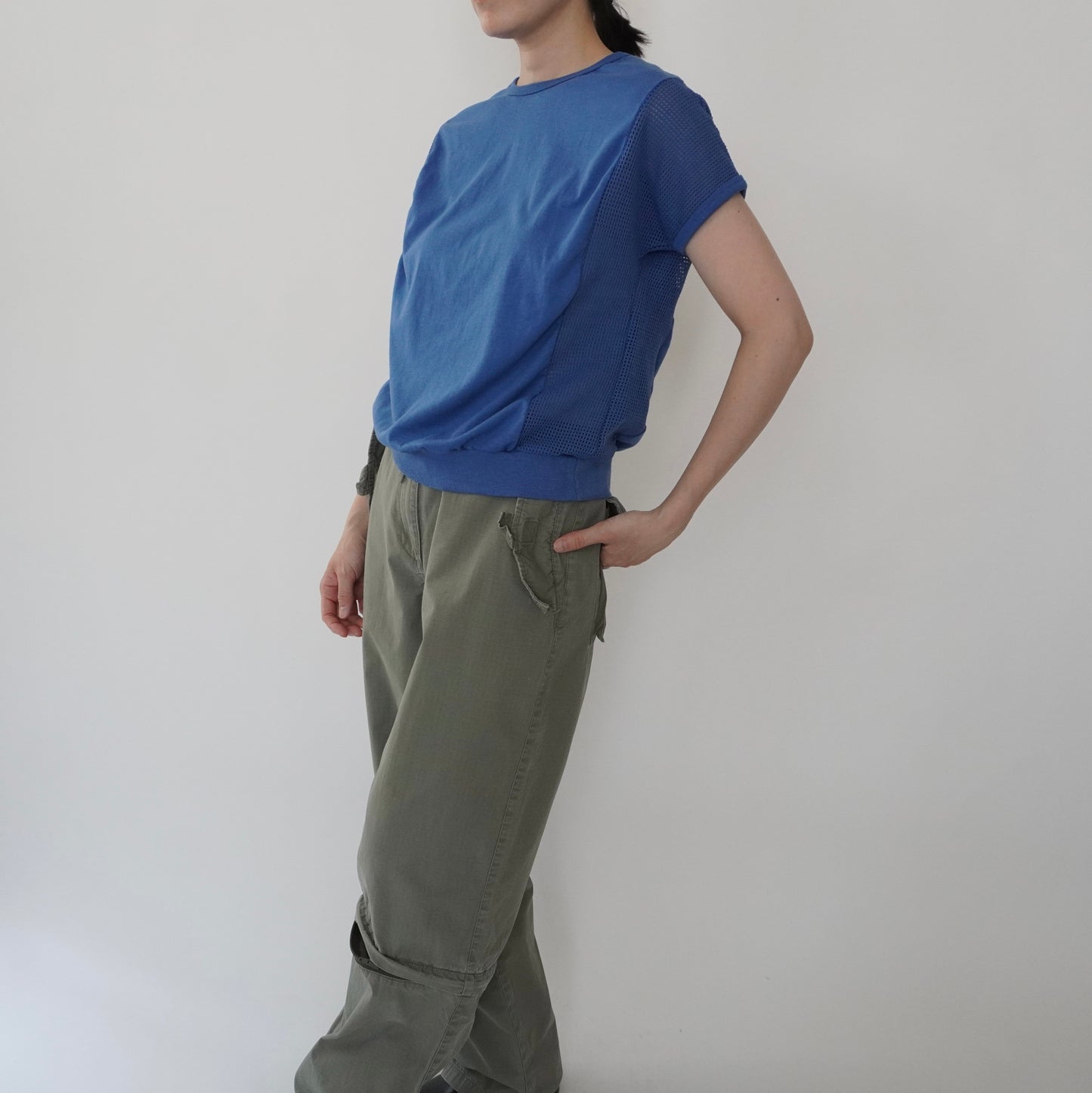 80s Blue Mesh Top