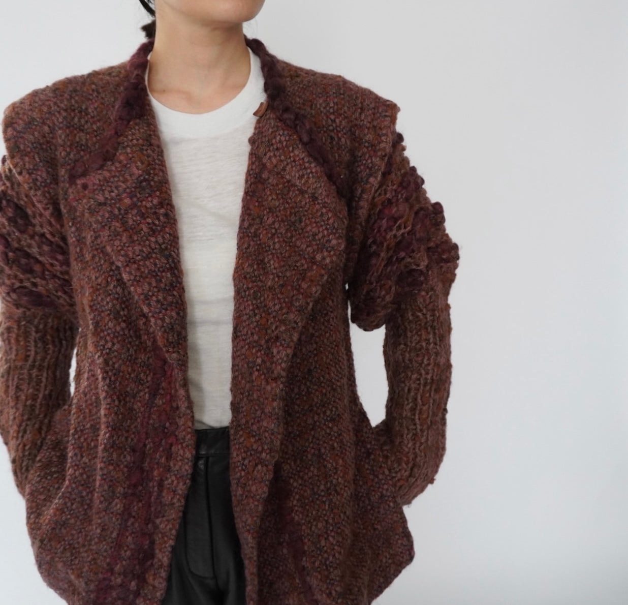 70s80s Woven Knit Jacket