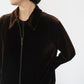 90s "J.CREW" Velour Zip Shirt