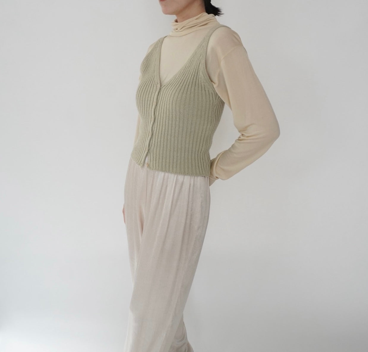 90s Ribbed Top Made in Italy