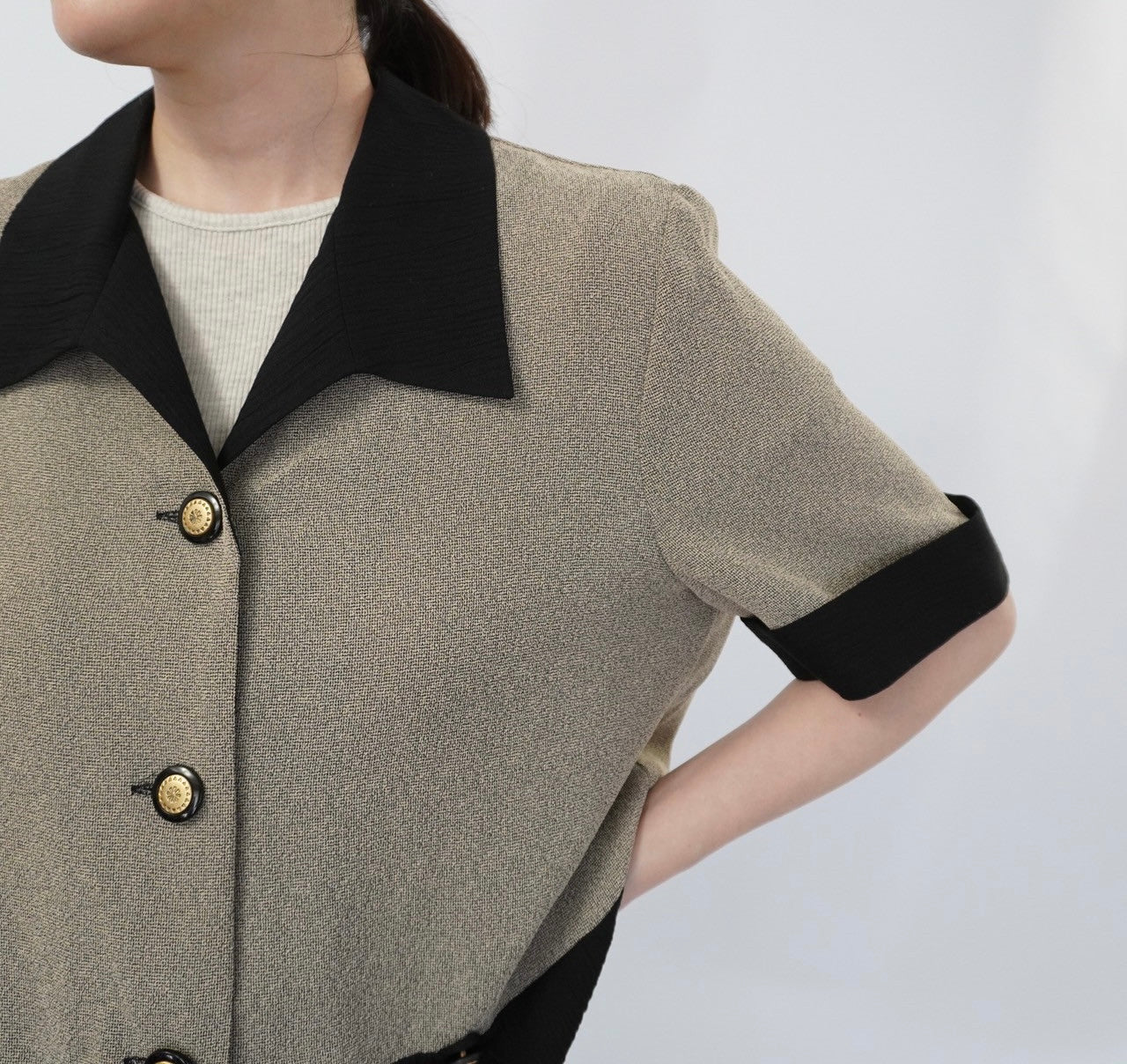 90s Two Tone Design Shirt,Jacket