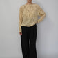 80s Silk Pattern Blouse