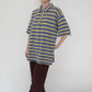 90s Striped Zip Top