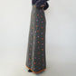90s Wool Embroidery Maxi Skirt Made in Italy