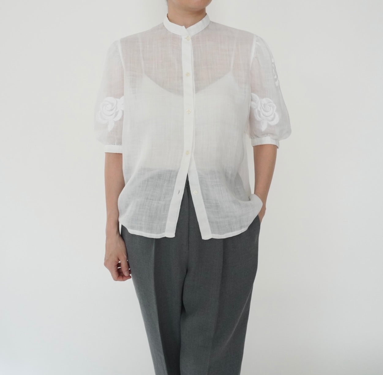 80s Embroidery Design Shirt Made in Italy