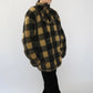 90s EURO Plaid Fleece Top