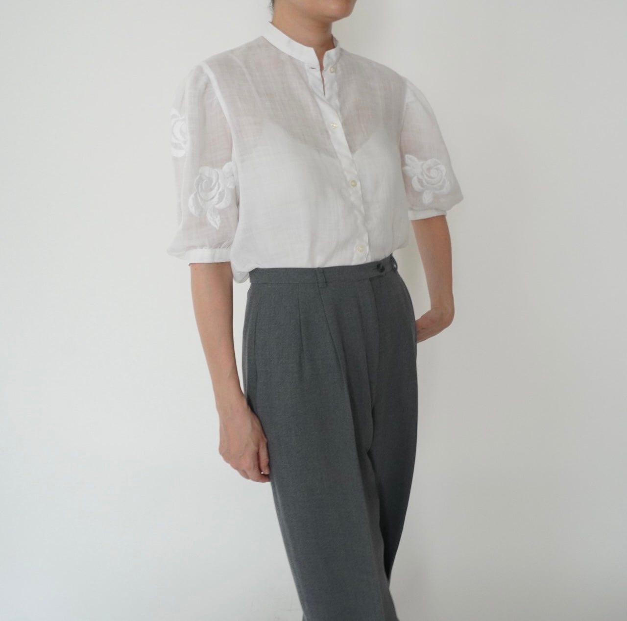 80s Embroidery Design Shirt Made in Italy