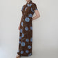 90s Printed Maxi Dress Made in USA