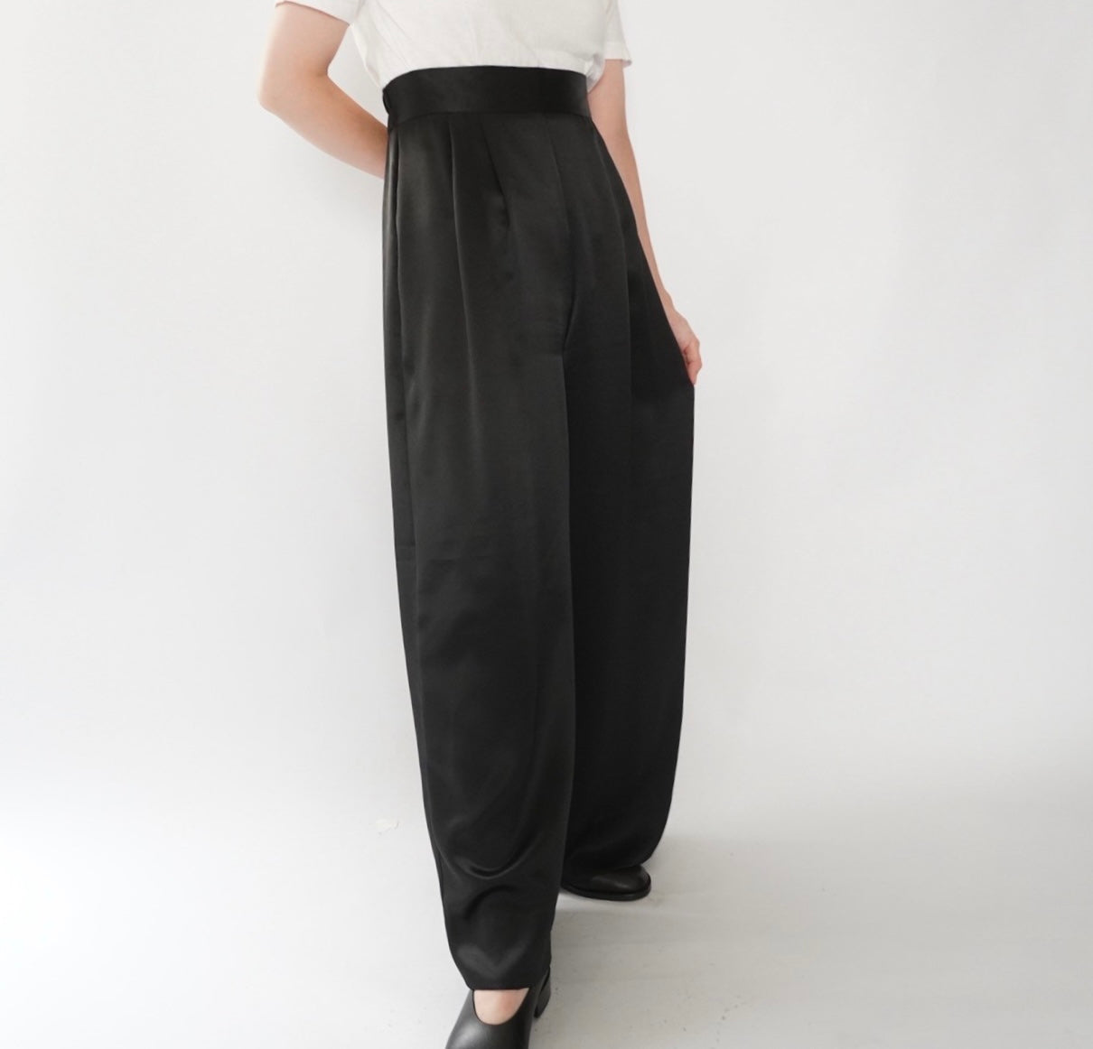 90s Black Wide Pants