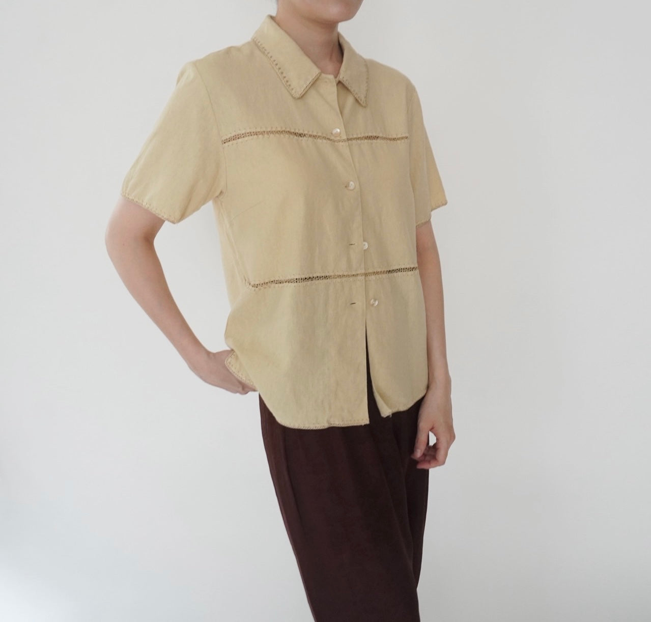 90s Design Linen Shirt