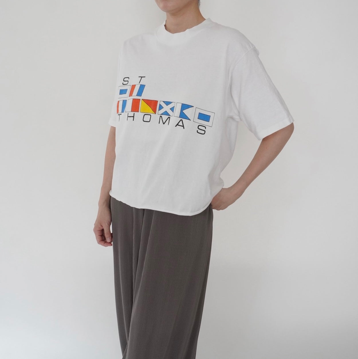 90s Printed Cut Off T-shirt Made in USA