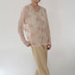 80s Embroidery Sheer Blouse Made in USA
